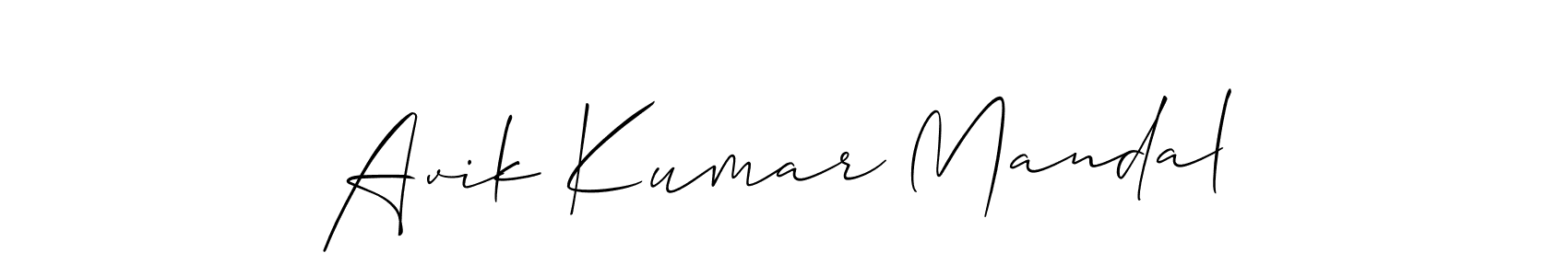 Design your own signature with our free online signature maker. With this signature software, you can create a handwritten (Allison_Script) signature for name Avik Kumar Mandal. Avik Kumar Mandal signature style 2 images and pictures png