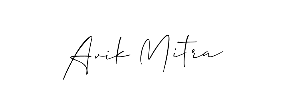 Also You can easily find your signature by using the search form. We will create Avik Mitra name handwritten signature images for you free of cost using Allison_Script sign style. Avik Mitra signature style 2 images and pictures png