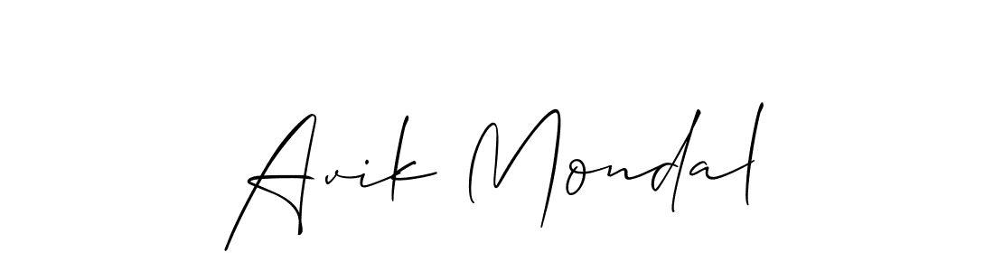 Also we have Avik Mondal name is the best signature style. Create professional handwritten signature collection using Allison_Script autograph style. Avik Mondal signature style 2 images and pictures png