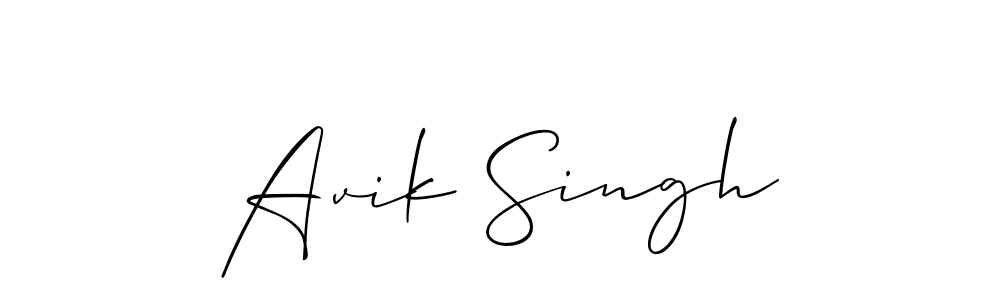 Also You can easily find your signature by using the search form. We will create Avik Singh name handwritten signature images for you free of cost using Allison_Script sign style. Avik Singh signature style 2 images and pictures png