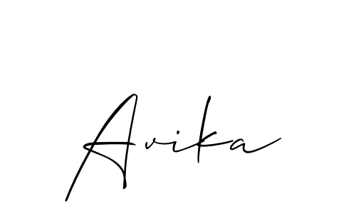 Similarly Allison_Script is the best handwritten signature design. Signature creator online .You can use it as an online autograph creator for name Avika. Avika signature style 2 images and pictures png