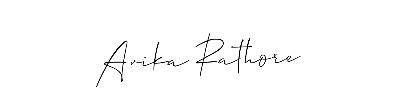 Use a signature maker to create a handwritten signature online. With this signature software, you can design (Allison_Script) your own signature for name Avika Rathore. Avika Rathore signature style 2 images and pictures png