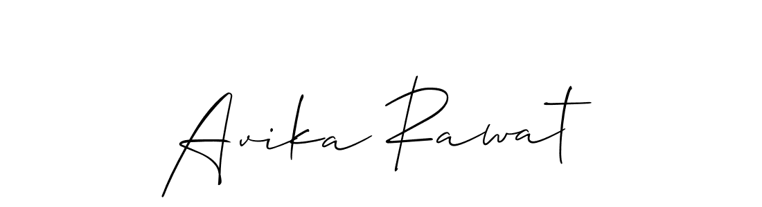 Use a signature maker to create a handwritten signature online. With this signature software, you can design (Allison_Script) your own signature for name Avika Rawat. Avika Rawat signature style 2 images and pictures png