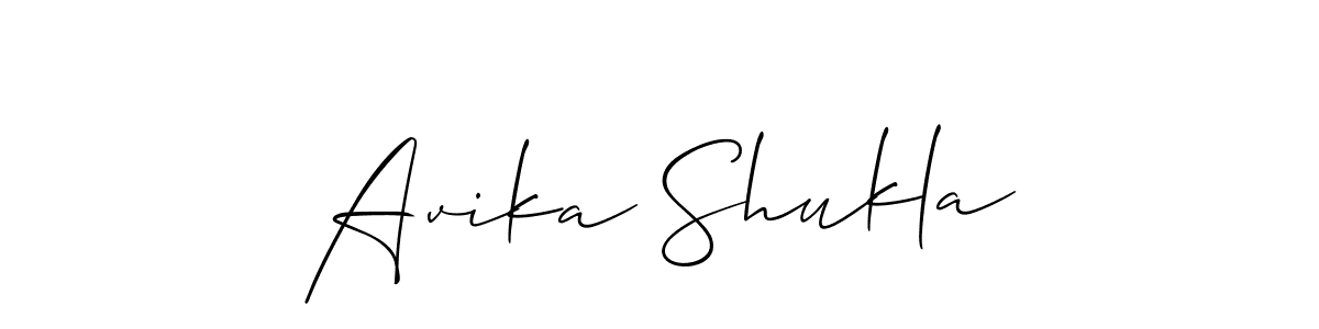 Design your own signature with our free online signature maker. With this signature software, you can create a handwritten (Allison_Script) signature for name Avika Shukla. Avika Shukla signature style 2 images and pictures png