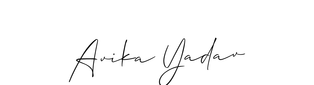 This is the best signature style for the Avika Yadav name. Also you like these signature font (Allison_Script). Mix name signature. Avika Yadav signature style 2 images and pictures png