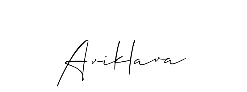 Best and Professional Signature Style for Aviklava. Allison_Script Best Signature Style Collection. Aviklava signature style 2 images and pictures png