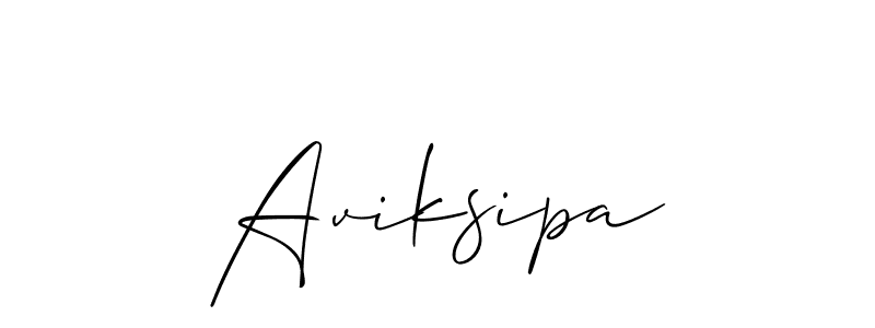 Make a beautiful signature design for name Aviksipa. With this signature (Allison_Script) style, you can create a handwritten signature for free. Aviksipa signature style 2 images and pictures png