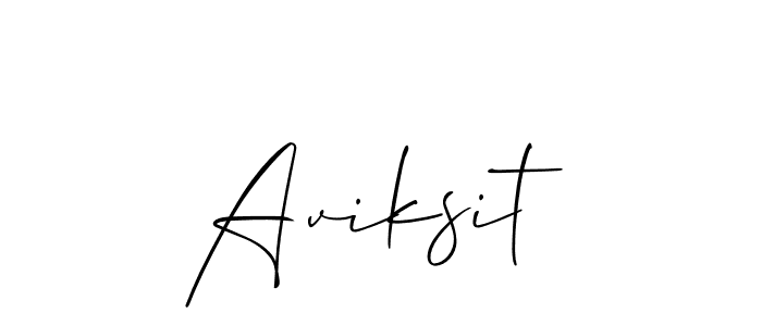 How to make Aviksit name signature. Use Allison_Script style for creating short signs online. This is the latest handwritten sign. Aviksit signature style 2 images and pictures png