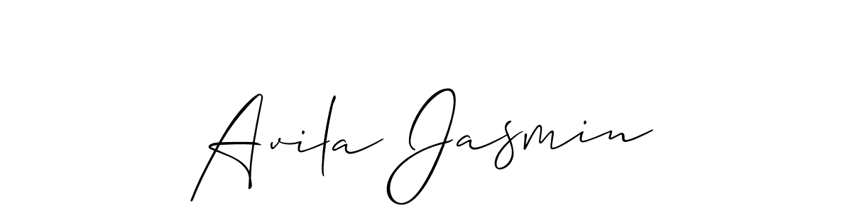 Also we have Avila Jasmin name is the best signature style. Create professional handwritten signature collection using Allison_Script autograph style. Avila Jasmin signature style 2 images and pictures png