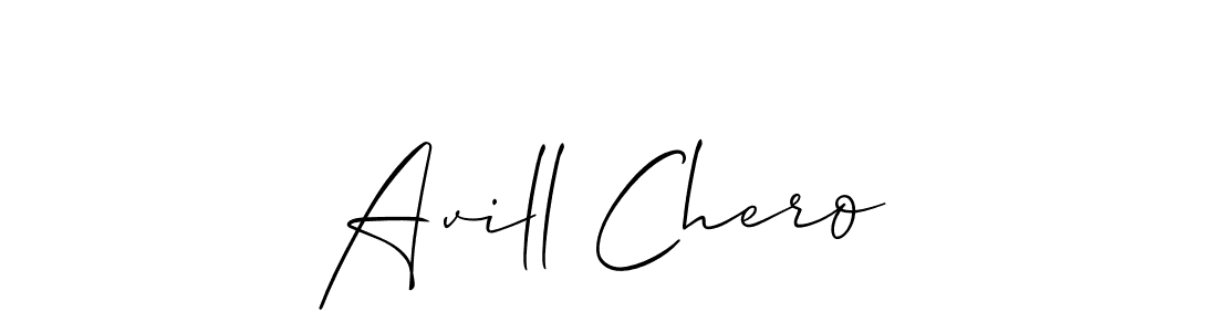 How to Draw Avill Chero signature style? Allison_Script is a latest design signature styles for name Avill Chero. Avill Chero signature style 2 images and pictures png