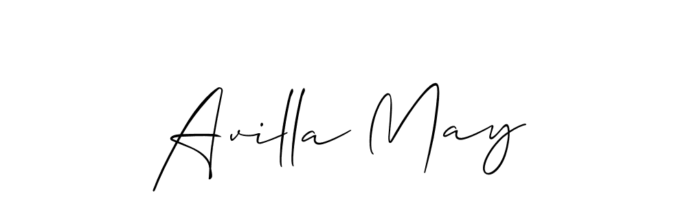 Use a signature maker to create a handwritten signature online. With this signature software, you can design (Allison_Script) your own signature for name Avilla May. Avilla May signature style 2 images and pictures png