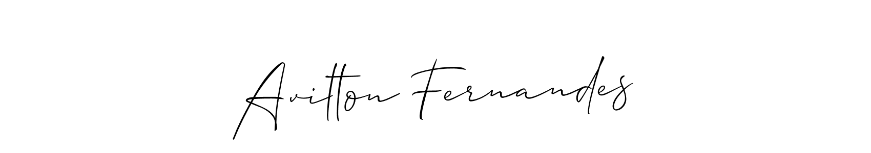 How to Draw Avilton Fernandes signature style? Allison_Script is a latest design signature styles for name Avilton Fernandes. Avilton Fernandes signature style 2 images and pictures png