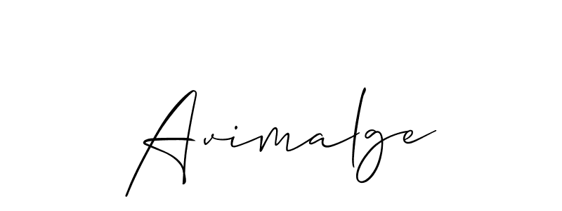 Make a short Avimalge signature style. Manage your documents anywhere anytime using Allison_Script. Create and add eSignatures, submit forms, share and send files easily. Avimalge signature style 2 images and pictures png