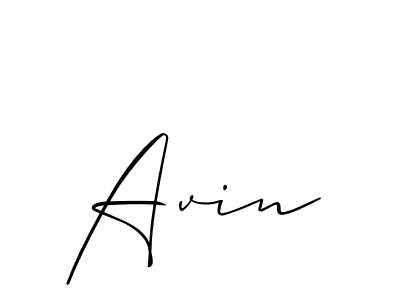 Avin stylish signature style. Best Handwritten Sign (Allison_Script) for my name. Handwritten Signature Collection Ideas for my name Avin. Avin signature style 2 images and pictures png