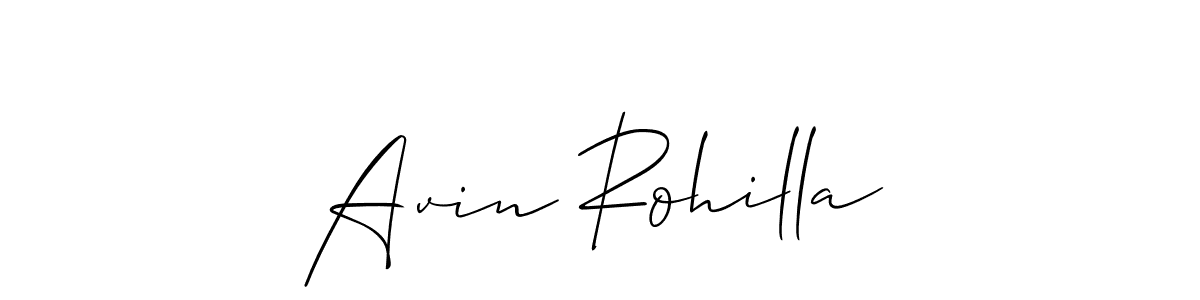 Create a beautiful signature design for name Avin Rohilla. With this signature (Allison_Script) fonts, you can make a handwritten signature for free. Avin Rohilla signature style 2 images and pictures png