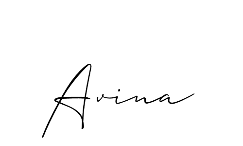 Make a beautiful signature design for name Avina. With this signature (Allison_Script) style, you can create a handwritten signature for free. Avina signature style 2 images and pictures png