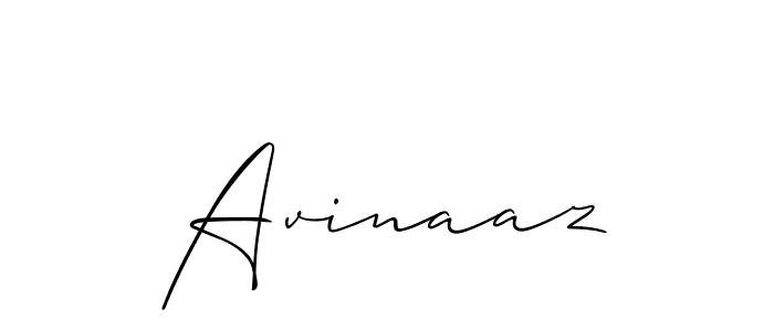 Make a beautiful signature design for name Avinaaz. With this signature (Allison_Script) style, you can create a handwritten signature for free. Avinaaz signature style 2 images and pictures png