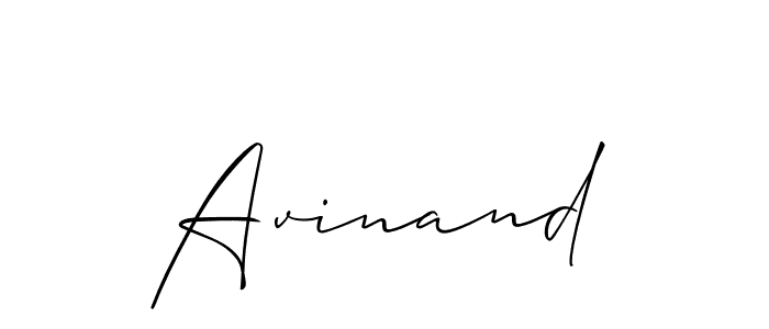 The best way (Allison_Script) to make a short signature is to pick only two or three words in your name. The name Avinand include a total of six letters. For converting this name. Avinand signature style 2 images and pictures png