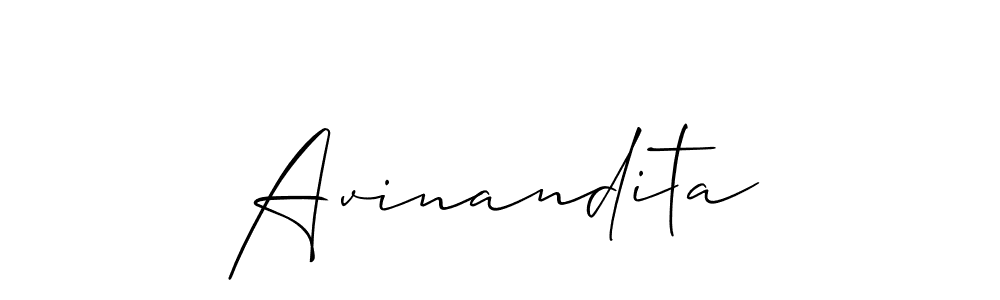 The best way (Allison_Script) to make a short signature is to pick only two or three words in your name. The name Avinandita include a total of six letters. For converting this name. Avinandita signature style 2 images and pictures png