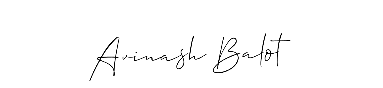 How to make Avinash Balot name signature. Use Allison_Script style for creating short signs online. This is the latest handwritten sign. Avinash Balot signature style 2 images and pictures png