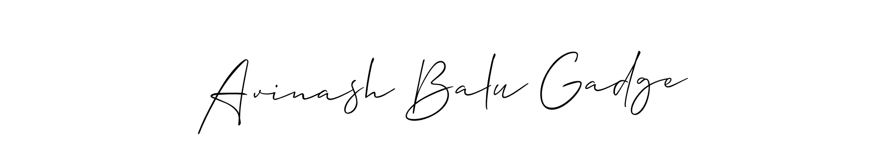 Also we have Avinash Balu Gadge name is the best signature style. Create professional handwritten signature collection using Allison_Script autograph style. Avinash Balu Gadge signature style 2 images and pictures png