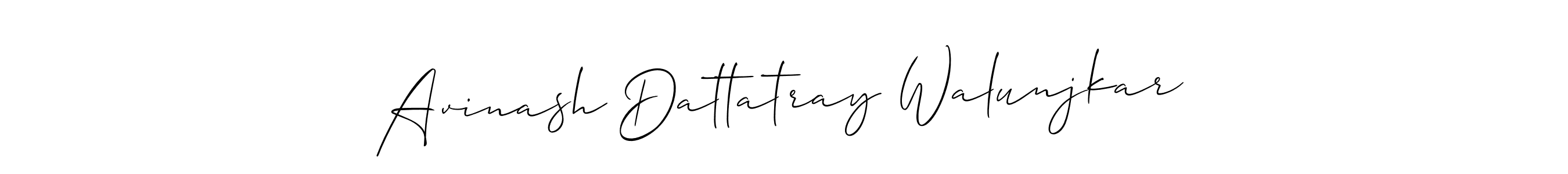 Create a beautiful signature design for name Avinash Dattatray Walunjkar. With this signature (Allison_Script) fonts, you can make a handwritten signature for free. Avinash Dattatray Walunjkar signature style 2 images and pictures png