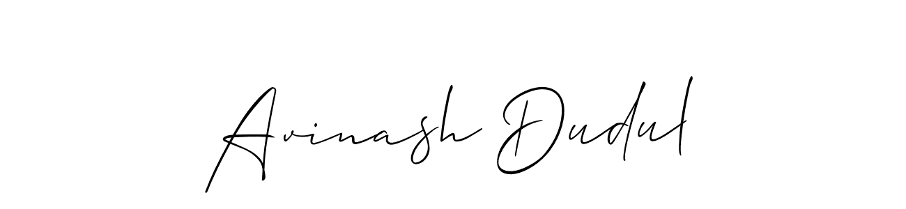 This is the best signature style for the Avinash Dudul name. Also you like these signature font (Allison_Script). Mix name signature. Avinash Dudul signature style 2 images and pictures png