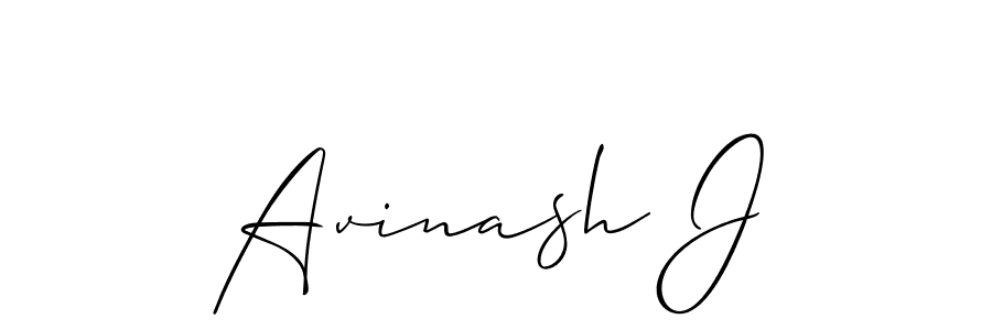 Allison_Script is a professional signature style that is perfect for those who want to add a touch of class to their signature. It is also a great choice for those who want to make their signature more unique. Get Avinash J name to fancy signature for free. Avinash J signature style 2 images and pictures png