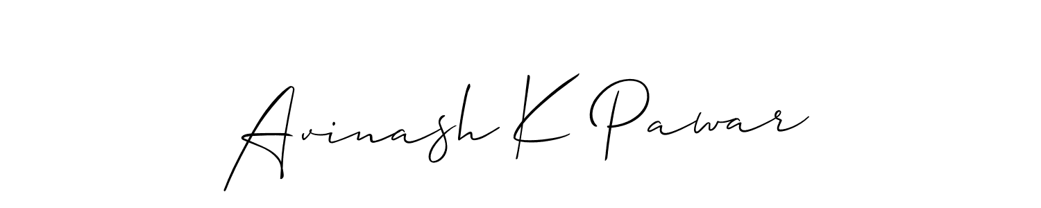 Create a beautiful signature design for name Avinash K Pawar. With this signature (Allison_Script) fonts, you can make a handwritten signature for free. Avinash K Pawar signature style 2 images and pictures png