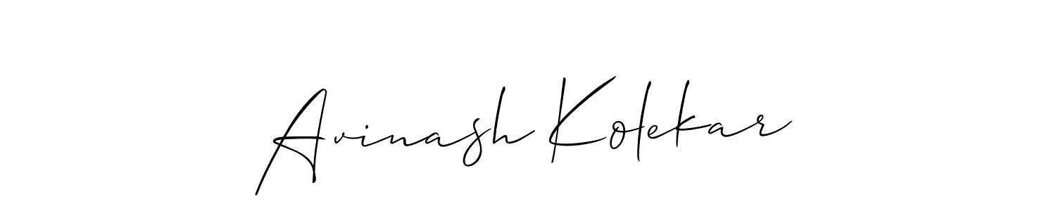 It looks lik you need a new signature style for name Avinash Kolekar. Design unique handwritten (Allison_Script) signature with our free signature maker in just a few clicks. Avinash Kolekar signature style 2 images and pictures png