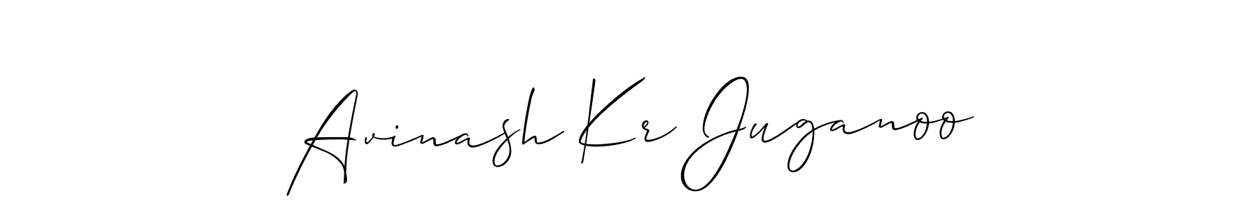Similarly Allison_Script is the best handwritten signature design. Signature creator online .You can use it as an online autograph creator for name Avinash Kr Juganoo. Avinash Kr Juganoo signature style 2 images and pictures png
