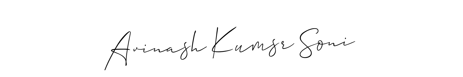 Also we have Avinash Kumsr Soni name is the best signature style. Create professional handwritten signature collection using Allison_Script autograph style. Avinash Kumsr Soni signature style 2 images and pictures png