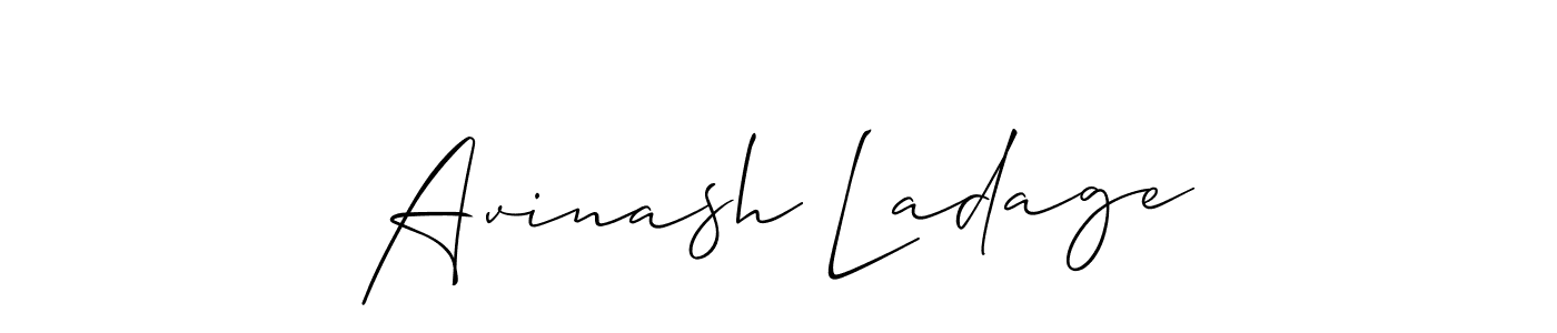 How to Draw Avinash Ladage signature style? Allison_Script is a latest design signature styles for name Avinash Ladage. Avinash Ladage signature style 2 images and pictures png