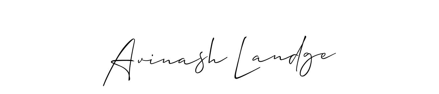 Design your own signature with our free online signature maker. With this signature software, you can create a handwritten (Allison_Script) signature for name Avinash Landge. Avinash Landge signature style 2 images and pictures png
