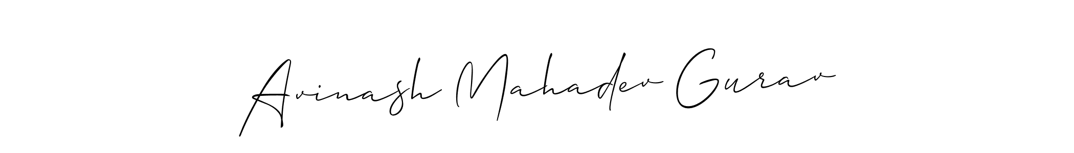 Use a signature maker to create a handwritten signature online. With this signature software, you can design (Allison_Script) your own signature for name Avinash Mahadev Gurav. Avinash Mahadev Gurav signature style 2 images and pictures png