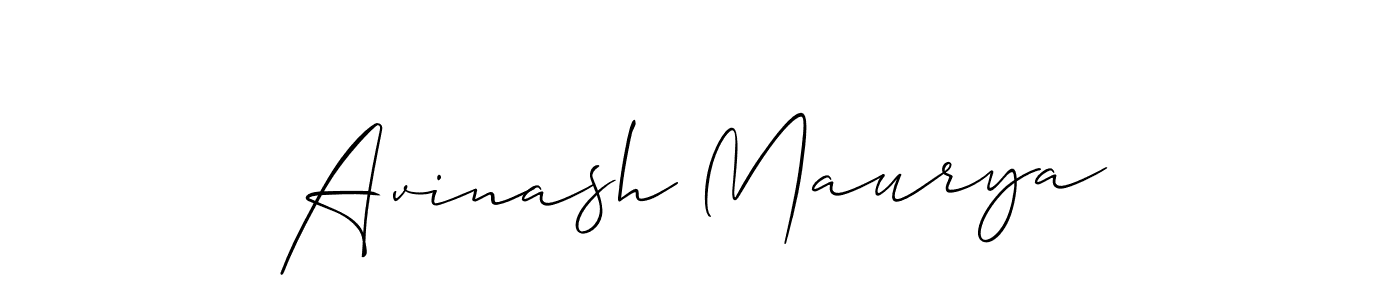 Use a signature maker to create a handwritten signature online. With this signature software, you can design (Allison_Script) your own signature for name Avinash Maurya. Avinash Maurya signature style 2 images and pictures png