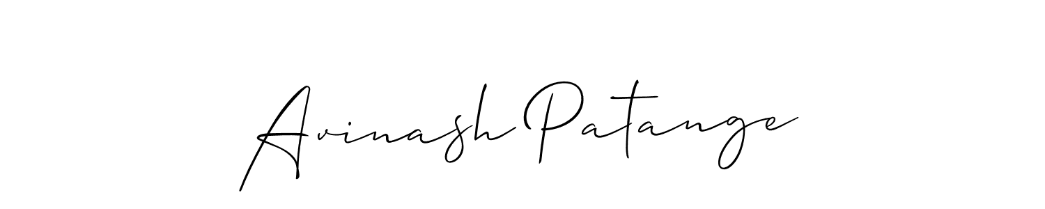 Allison_Script is a professional signature style that is perfect for those who want to add a touch of class to their signature. It is also a great choice for those who want to make their signature more unique. Get Avinash Patange name to fancy signature for free. Avinash Patange signature style 2 images and pictures png