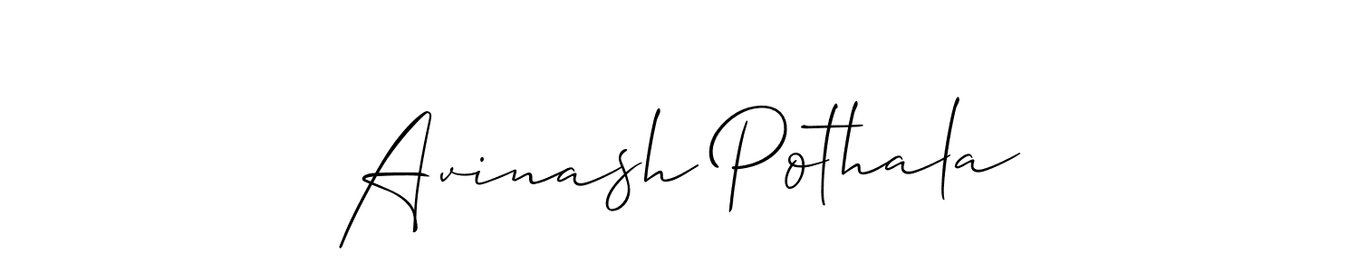 How to Draw Avinash Pothala signature style? Allison_Script is a latest design signature styles for name Avinash Pothala. Avinash Pothala signature style 2 images and pictures png