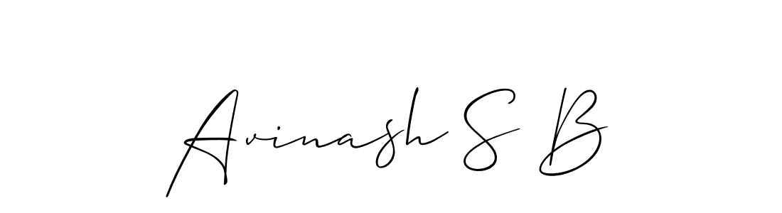 Also You can easily find your signature by using the search form. We will create Avinash S B name handwritten signature images for you free of cost using Allison_Script sign style. Avinash S B signature style 2 images and pictures png