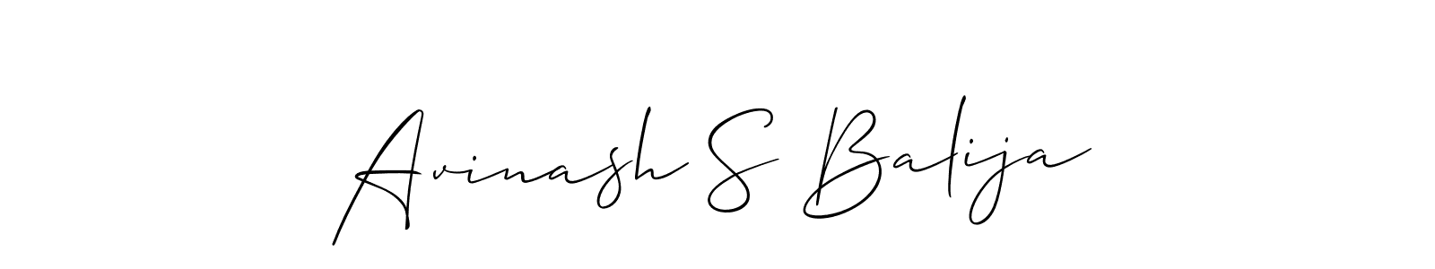 Avinash S Balija stylish signature style. Best Handwritten Sign (Allison_Script) for my name. Handwritten Signature Collection Ideas for my name Avinash S Balija. Avinash S Balija signature style 2 images and pictures png