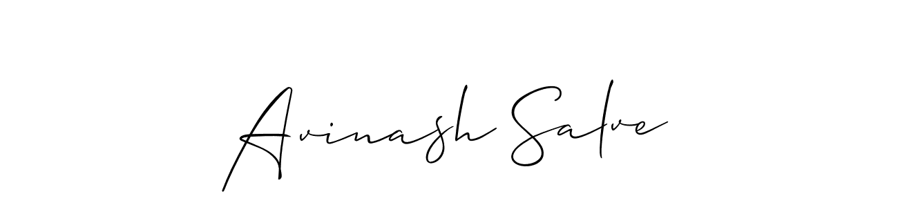 Design your own signature with our free online signature maker. With this signature software, you can create a handwritten (Allison_Script) signature for name Avinash Salve. Avinash Salve signature style 2 images and pictures png