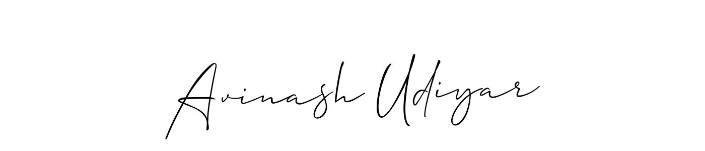 Design your own signature with our free online signature maker. With this signature software, you can create a handwritten (Allison_Script) signature for name Avinash Udiyar. Avinash Udiyar signature style 2 images and pictures png