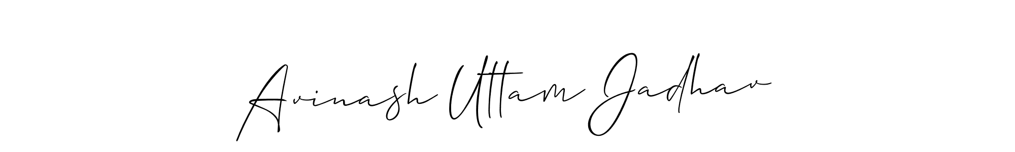 Create a beautiful signature design for name Avinash Uttam Jadhav. With this signature (Allison_Script) fonts, you can make a handwritten signature for free. Avinash Uttam Jadhav signature style 2 images and pictures png