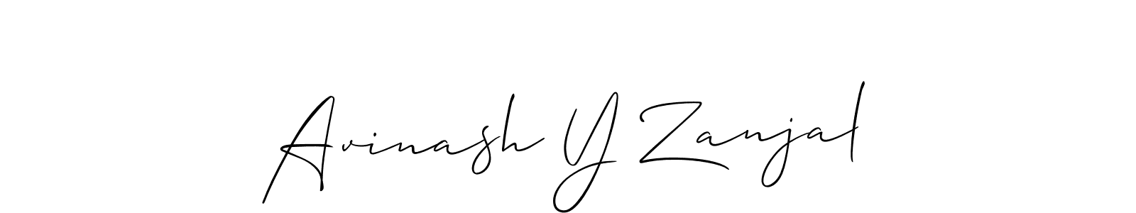 This is the best signature style for the Avinash Y Zanjal name. Also you like these signature font (Allison_Script). Mix name signature. Avinash Y Zanjal signature style 2 images and pictures png