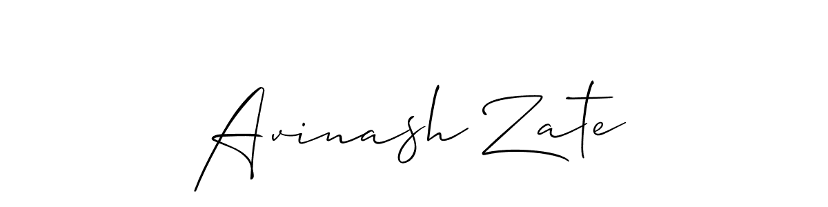 How to make Avinash Zate signature? Allison_Script is a professional autograph style. Create handwritten signature for Avinash Zate name. Avinash Zate signature style 2 images and pictures png