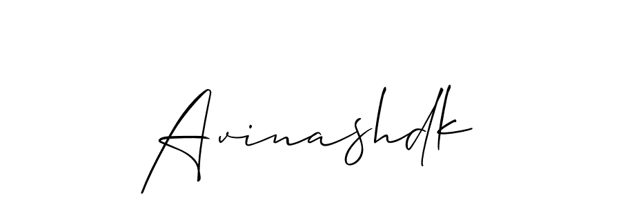 Design your own signature with our free online signature maker. With this signature software, you can create a handwritten (Allison_Script) signature for name Avinashdk. Avinashdk signature style 2 images and pictures png