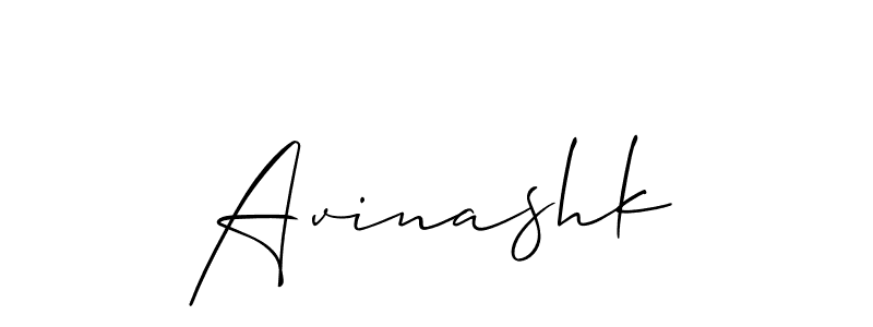 Design your own signature with our free online signature maker. With this signature software, you can create a handwritten (Allison_Script) signature for name Avinashk. Avinashk signature style 2 images and pictures png