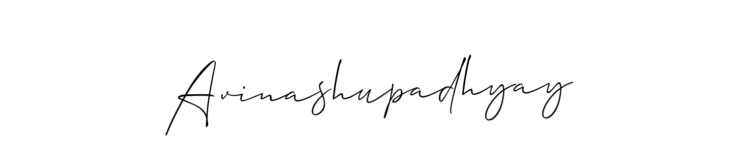 Use a signature maker to create a handwritten signature online. With this signature software, you can design (Allison_Script) your own signature for name Avinashupadhyay. Avinashupadhyay signature style 2 images and pictures png