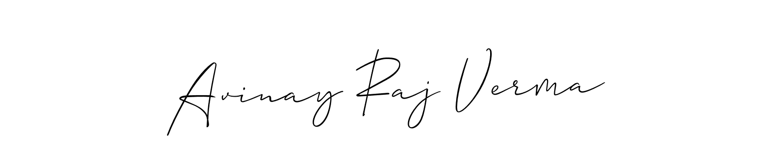 How to Draw Avinay Raj Verma signature style? Allison_Script is a latest design signature styles for name Avinay Raj Verma. Avinay Raj Verma signature style 2 images and pictures png