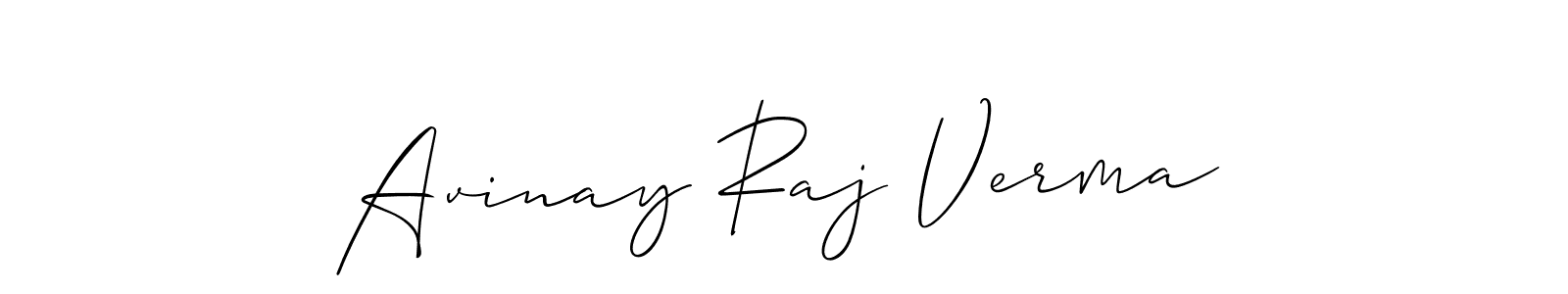 This is the best signature style for the Avinay Raj Verma name. Also you like these signature font (Allison_Script). Mix name signature. Avinay Raj Verma signature style 2 images and pictures png